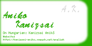 aniko kanizsai business card